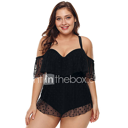 Dames Standaard Strapless Zwart Rok Eendelig Zwemkleding Effen Xl Xxl Xxxl Sexy huismerk kopen in de aanbieding