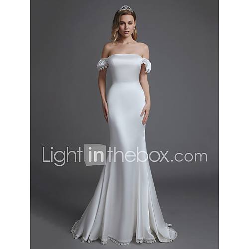 Trompet Zeemeermin Schouderafhangend Kapelsleep Chiffon Op Maat Gemaakte Trouwjurken Met Door Lan Ting Bride huismerk kopen in de aanbieding Trompet Zeemeermin Schouderafhangend Kapelsleep Chiffon Op Maat Gemaakte Trouwjurken Met Door Lan Ting Bride huismerk kopen in de aanbieding