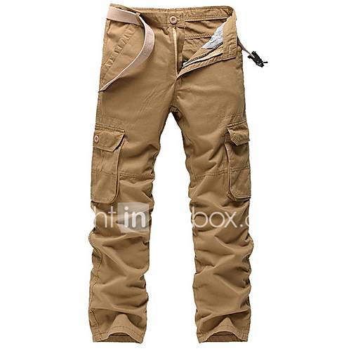 Heren Standaard Grote Maten Chinos Zwaar Katoen Ladingbroek Broek Effen Grijs huismerk kopen in de aanbieding