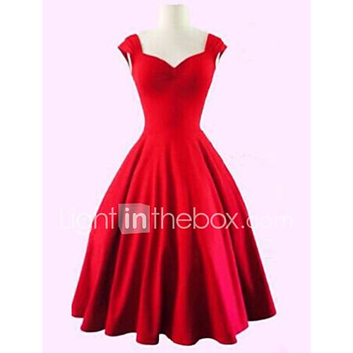 Dames Grote Maten Feest Vintage Katoen A Lijn Jurk Effen Sweetheart Tot De Knie Zwart huismerk kopen in de aanbieding Dames Grote Maten Feest Vintage Katoen A Lijn Jurk Effen Sweetheart Tot De Knie Zwart huismerk kopen in de aanbieding