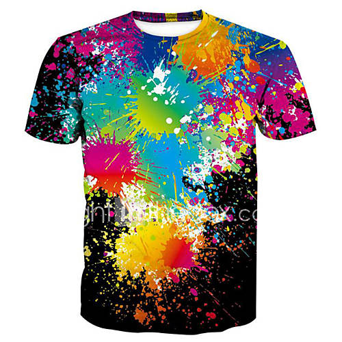Heren Standaard Overdreven Print T Shirt Heelal 3D Cartoon Ronde Hals Regenboog Xl Korte Mouw Zomer huismerk kopen in de aanbieding Heren Standaard Overdreven Print T Shirt Heelal 3D Cartoon Ronde Hals Regenboog Xl Korte Mouw Zomer huismerk kopen in de aanbieding