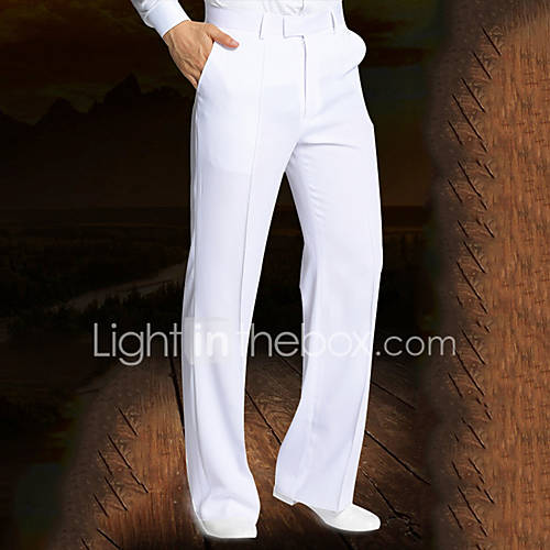 Latin Dans Kleding Onderlichaam Heren Prestatie Spandex Ruches Natuurlijk Broeken huismerk kopen in de aanbieding