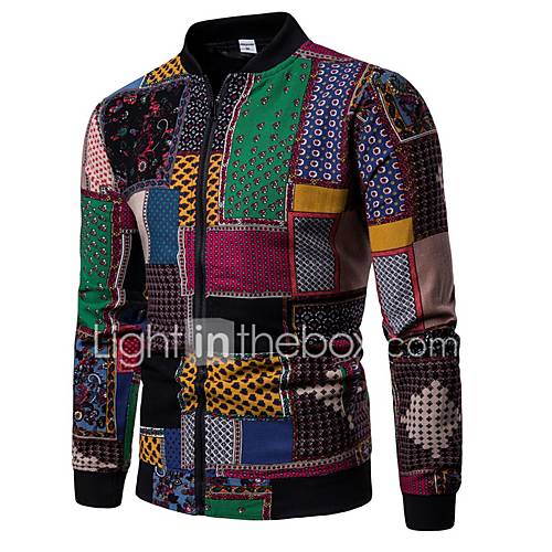 Heren Dagelijks Standaard Herfst Normaal Jack Kleurenblok Opstaand Lange Mouw Polyester Regenboog L Xl Xxl huismerk kopen in de aanbieding Heren Dagelijks Standaard Herfst Normaal Jack Kleurenblok Opstaand Lange Mouw Polyester Regenboog L Xl Xxl huismerk kopen in de aanbieding