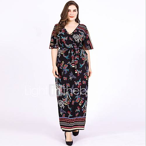 Dames Elegant Schede Jurk Geometrisch Print V Hals Maxi Sexy huismerk kopen in de aanbieding Dames Elegant Schede Jurk Geometrisch Print V Hals Maxi Sexy huismerk kopen in de aanbieding