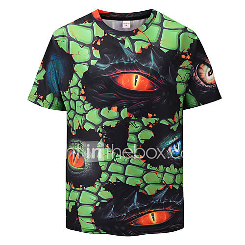 Heren Standaard Overdreven Print T Shirt 3D Dier Cartoon Ronde Hals Klaver L Korte Mouw Zomer huismerk kopen in de aanbieding Heren Standaard Overdreven Print T Shirt 3D Dier Cartoon Ronde Hals Klaver L Korte Mouw Zomer huismerk kopen in de aanbieding