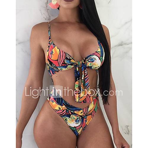 Dames Bandje Marineblauw Cheeky Eendelig Zwemkleding Tribal S M L huismerk kopen in de aanbieding