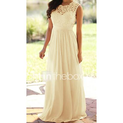 Dames Feestdagen Slank Chiffon Jurk Maxi huismerk kopen in de aanbieding