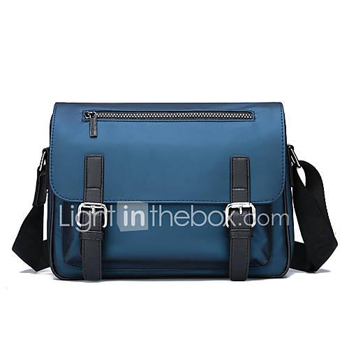 Heren Tassen Oxfordstof Nylon Schoudertas Rits Kleurenblok Blauw Zwart huismerk kopen in de aanbieding Heren Tassen Oxfordstof Nylon Schoudertas Rits Kleurenblok Blauw Zwart huismerk kopen in de aanbieding
