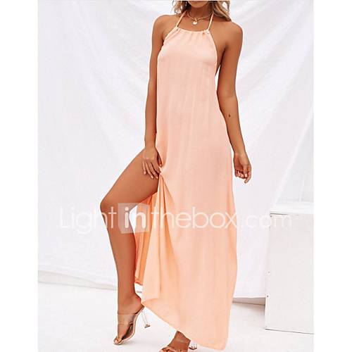 Dames Katoen Recht Jurk Bandje Maxi Sexy huismerk kopen in de aanbieding