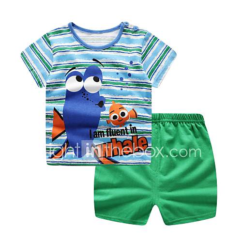 Baby Jongens Standaard Dagelijks Blauw Wit Jacquard Korte Mouw Kort Katoen Kledingset Licht huismerk kopen in de aanbieding Baby Jongens Standaard Dagelijks Blauw Wit Jacquard Korte Mouw Kort Katoen Kledingset Licht huismerk kopen in de aanbieding