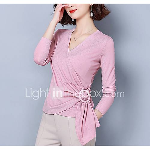 Dames Blouse Effen V Hals Slank Blozend Roze Xl huismerk kopen in de aanbieding Dames Blouse Effen V Hals Slank Blozend Roze Xl huismerk kopen in de aanbieding