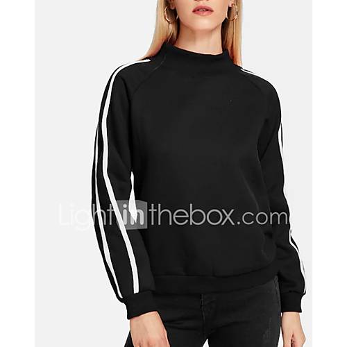 Damessweatshirt Met Lange Mouwen Dames Brief Ronde Hals Wit huismerk kopen in de aanbieding