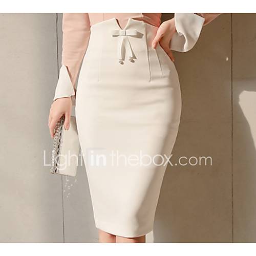 Dames Standaard Uitgaan Werk Bodycon Katoen Rokken Effen Strik Hoge Taille Zwart Wit Sexy Slank huismerk kopen in de aanbieding Dames Standaard Uitgaan Werk Bodycon Katoen Rokken Effen Strik Hoge Taille Zwart Wit Sexy Slank huismerk kopen in de aanbieding