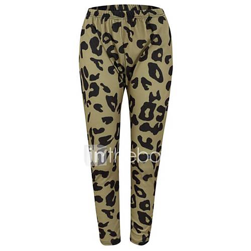 Dames Street Chic Chinos Zwaar Katoen Broek Luipaard Rood huismerk kopen in de aanbieding