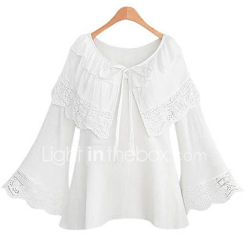 Dames Grote Maten Overhemd Effen Wit Xxl huismerk kopen in de aanbieding