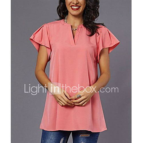 Dames Overhemd Effen V Hals Blozend Roze Xl huismerk kopen in de aanbieding Dames Overhemd Effen V Hals Blozend Roze Xl huismerk kopen in de aanbieding