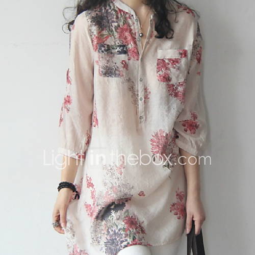Dames Print Overhemd Katoen Bloemen Slank Wit Xl huismerk kopen in de aanbieding Dames Print Overhemd Katoen Bloemen Slank Wit Xl huismerk kopen in de aanbieding