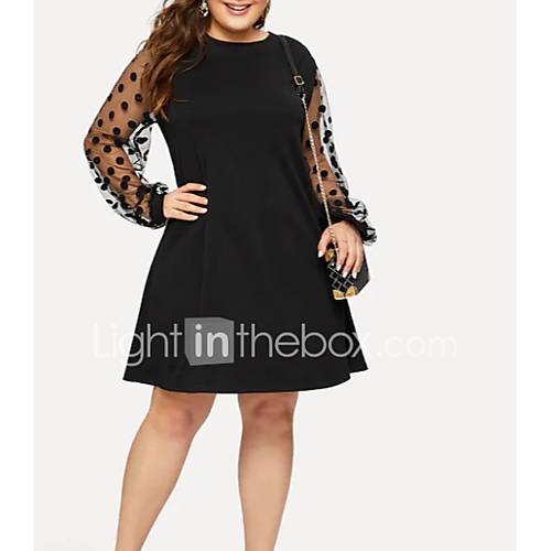 Dames Dagelijks Boven De Knie Een Lijnjurk Zwart S M L Xl huismerk kopen in de aanbieding