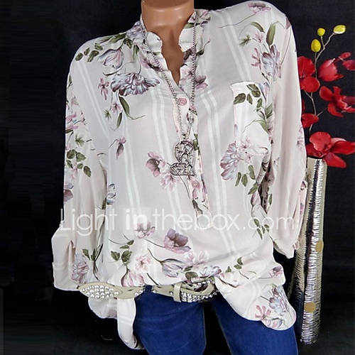 Dames Print Grote Maten Overhemd Katoen Bloemen V Hals Wit Xxxl huismerk kopen in de aanbieding Dames Print Grote Maten Overhemd Katoen Bloemen V Hals Wit Xxxl huismerk kopen in de aanbieding