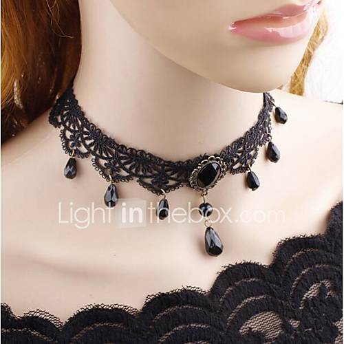 Dames Klassiek Choker Kettingen Vintage Cool Zwart 38 Cm Sieraden 1Pc Voor Avond Feest Straat huismerk kopen in de aanbieding Dames Klassiek Choker Kettingen Vintage Cool Zwart 38 Cm Sieraden 1Pc Voor Avond Feest Straat huismerk kopen in de aanbieding
