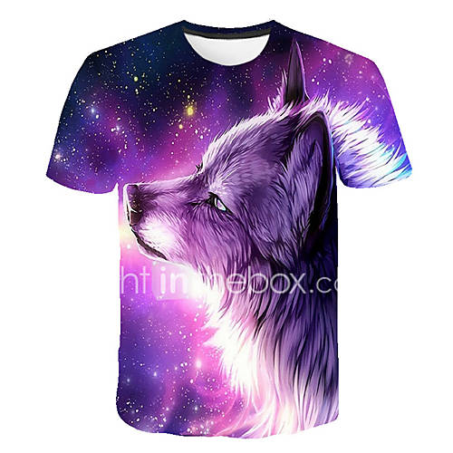 Heren Standaard Street Chic Print T Shirt Club Kleurenblok 3D Dier Ronde Hals Wolf Paars Xxxl Korte Mouw huismerk kopen in de aanbieding Heren Standaard Street Chic Print T Shirt Club Kleurenblok 3D Dier Ronde Hals Wolf Paars Xxxl Korte Mouw huismerk kopen in de aanbieding