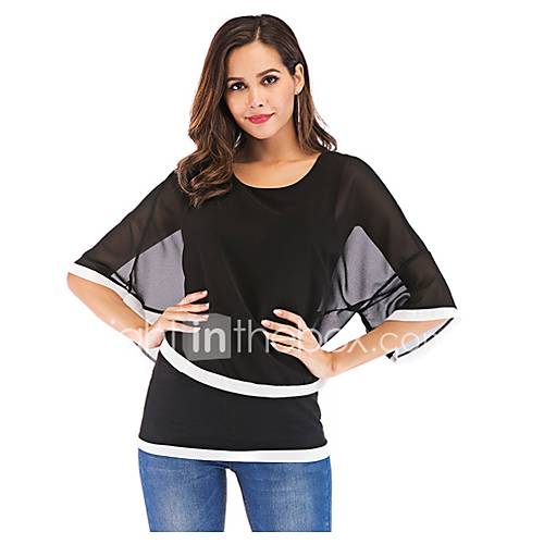 Dames Grote Maten Blouse Effen Blauw Xxxl huismerk kopen in de aanbieding Dames Grote Maten Blouse Effen Blauw Xxxl huismerk kopen in de aanbieding