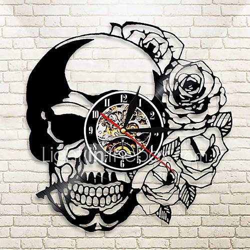 12 Inch Luminova Rose Emaille Vinyl Record 3D Wandklok huismerk kopen in de aanbieding