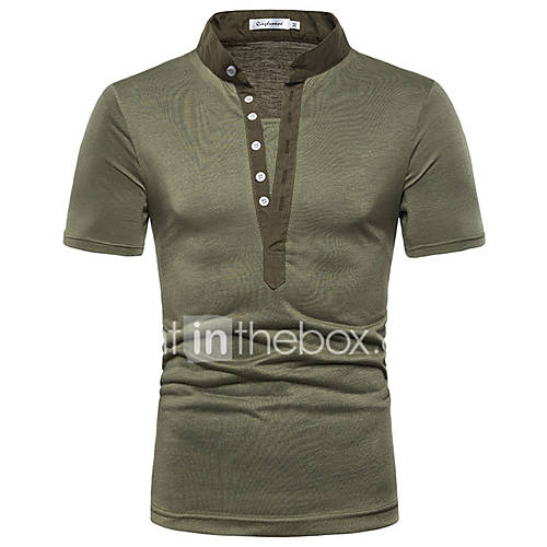 Heren T Shirt Katoen Effen Donkergrijs huismerk kopen in de aanbieding