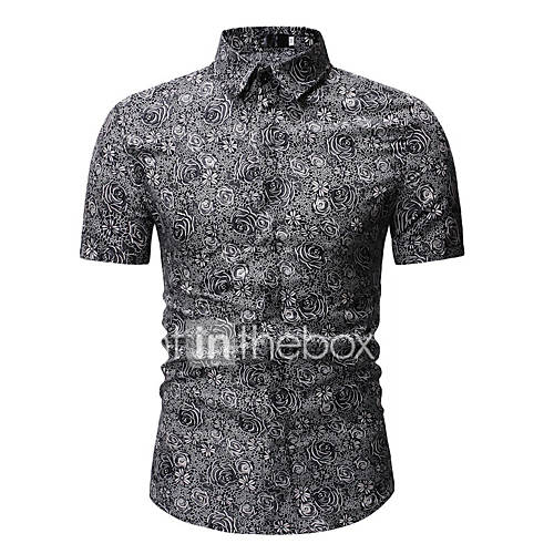 Heren Standaard Print Overhemd Katoen Geometrisch Blauw Xl Korte Mouw huismerk kopen in de aanbieding Heren Standaard Print Overhemd Katoen Geometrisch Blauw Xl Korte Mouw huismerk kopen in de aanbieding