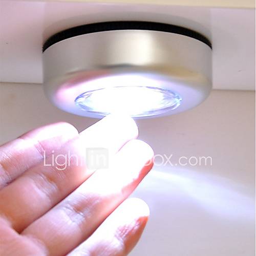 1Pc Led Night Light Wit Knop Batterijvoeding Touch Sensor Batterij 5 huismerk kopen in de aanbieding