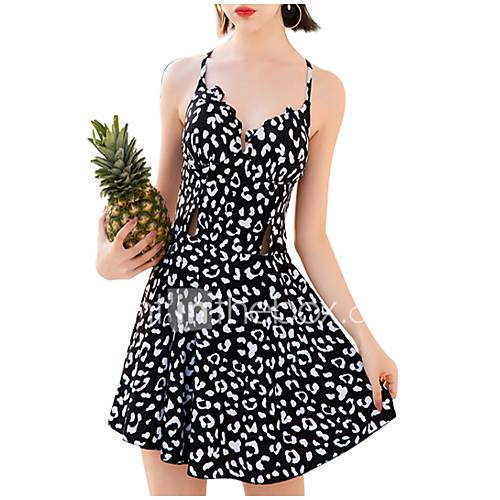 Dames Klaver Wit Zwart Rok Eendelig Zwemkleding Geometrisch M L Xl huismerk kopen in de aanbieding