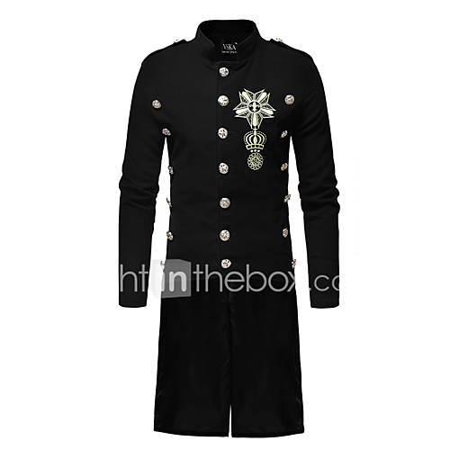 Heren Dagelijks Werk Lente Herfst Lang Trenchcoat Effen Opstaand Lange Mouw Katoen Polyester Zwart Leger Groen Xl Xxl Xxxl huismerk kopen in de aanbieding Heren Dagelijks Werk Lente Herfst Lang Trenchcoat Effen Opstaand Lange Mouw Katoen Polyester Zwart Leger Groen Xl Xxl Xxxl huismerk kopen in de aanbieding