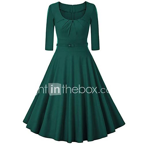 Dames Standaard Elegant A Lijn Klein En Zwart Jurk Effen Met Ruches Patchwork Tot De Knie huismerk kopen in de aanbieding Dames Standaard Elegant A Lijn Klein En Zwart Jurk Effen Met Ruches Patchwork Tot De Knie huismerk kopen in de aanbieding