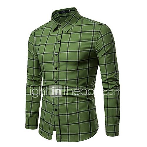 Heren Overhemd Katoen Ruitjes Rood huismerk kopen in de aanbieding