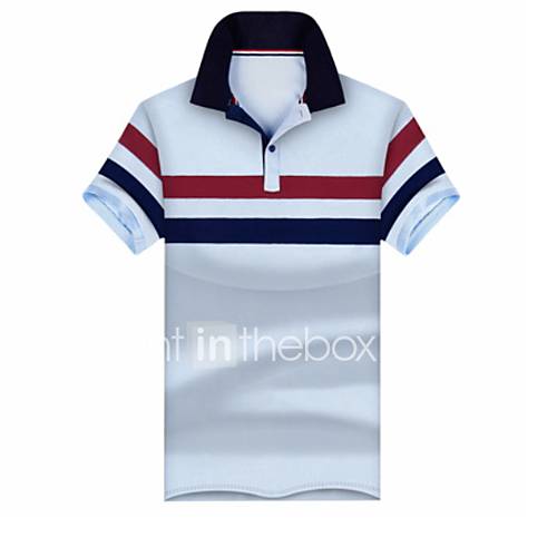 Heren Polo Kleurenblok Slank Wit Xl huismerk kopen in de aanbieding