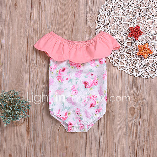 Baby Meisjes Actief Standaard Print Mouwloos Katoen Bodysuit Regenboog huismerk kopen in de aanbieding