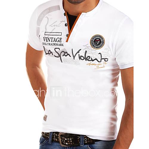 Heren Print Eu Vs Maat T Shirt Geometrisch V Hals Zwart Xl huismerk kopen in de aanbieding