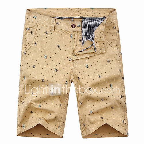 Heren Standaard Shorts Broek Print Bruin huismerk kopen in de aanbieding