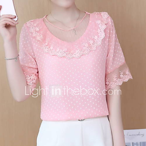 Dames Kant Blouse Effen huismerk kopen in de aanbieding
