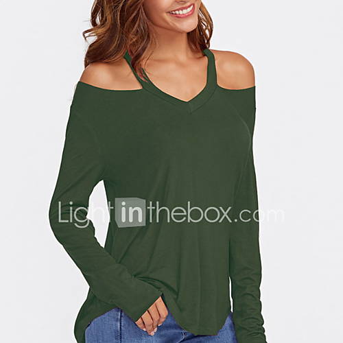 Dames T Shirt Effen Bandje Slank Zwart Xl huismerk kopen in de aanbieding