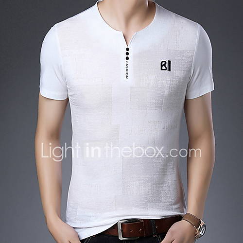 Heren T Shirt Effen Ronde Hals Slank Wit Xl huismerk kopen in de aanbieding