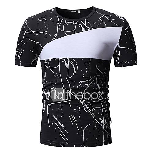 Heren Eu Vs Maat T Shirt Gestreept Ronde Hals Wit huismerk kopen in de aanbieding