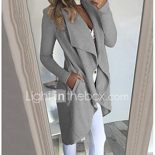 Dames Dagelijks Lente Herfst Lang Trenchcoat Effen Overhemdkraag Lange Mouw Polyester Wijn Leger Groen Khaki Xxxl Xxxxl Xxxxxl huismerk kopen in de aanbieding Dames Dagelijks Lente Herfst Lang Trenchcoat Effen Overhemdkraag Lange Mouw Polyester Wijn Leger Groen Khaki Xxxl Xxxxl Xxxxxl huismerk kopen in de aanbieding