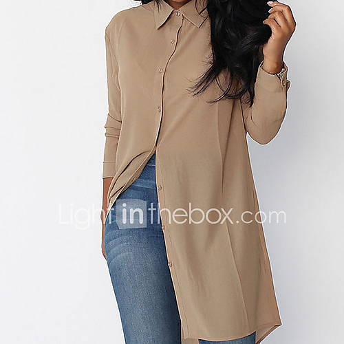 Dames Chiffon Overhemd Effen V Hals Slank Zwart M Lente Zomer Herfst Winter huismerk kopen in de aanbieding Dames Chiffon Overhemd Effen V Hals Slank Zwart M Lente Zomer Herfst Winter huismerk kopen in de aanbieding