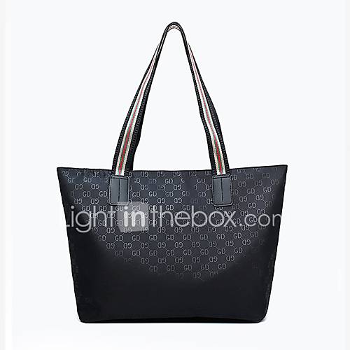 Dames Tassen Oxfordstof Schoudertas Rits Effen Kleur Zwart huismerk kopen in de aanbieding