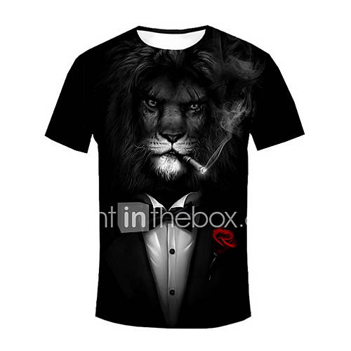 Heren T Shirt Dier Ronde Hals Zwart Xxxl huismerk kopen in de aanbieding Heren T Shirt Dier Ronde Hals Zwart Xxxl huismerk kopen in de aanbieding