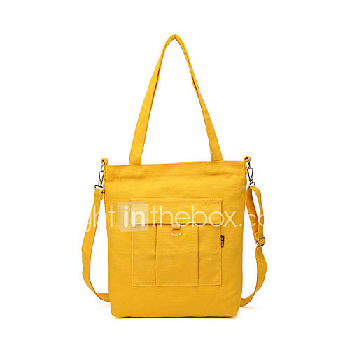 Dames Tassen Nylon Schoudertas Rits Effen Kleur Zwart Grijs Geel huismerk kopen in de aanbieding