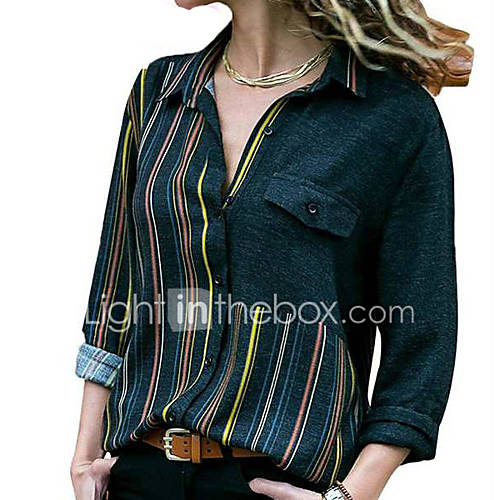 Dames Overhemd Gestreept Overhemdkraag Rood Xxxl huismerk kopen in de aanbieding Dames Overhemd Gestreept Overhemdkraag Rood Xxxl huismerk kopen in de aanbieding