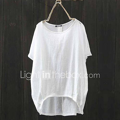 Dames Grote Maten T Shirt Effen Ruimvallend Zwart Xxxl huismerk kopen in de aanbieding