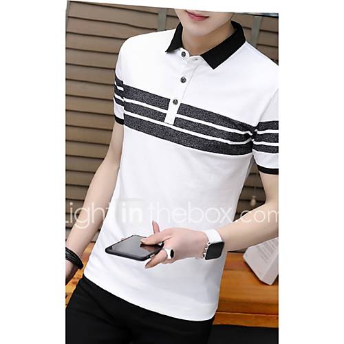 Heren Polo Effen Overhemdkraag Wit Xxl huismerk kopen in de aanbieding